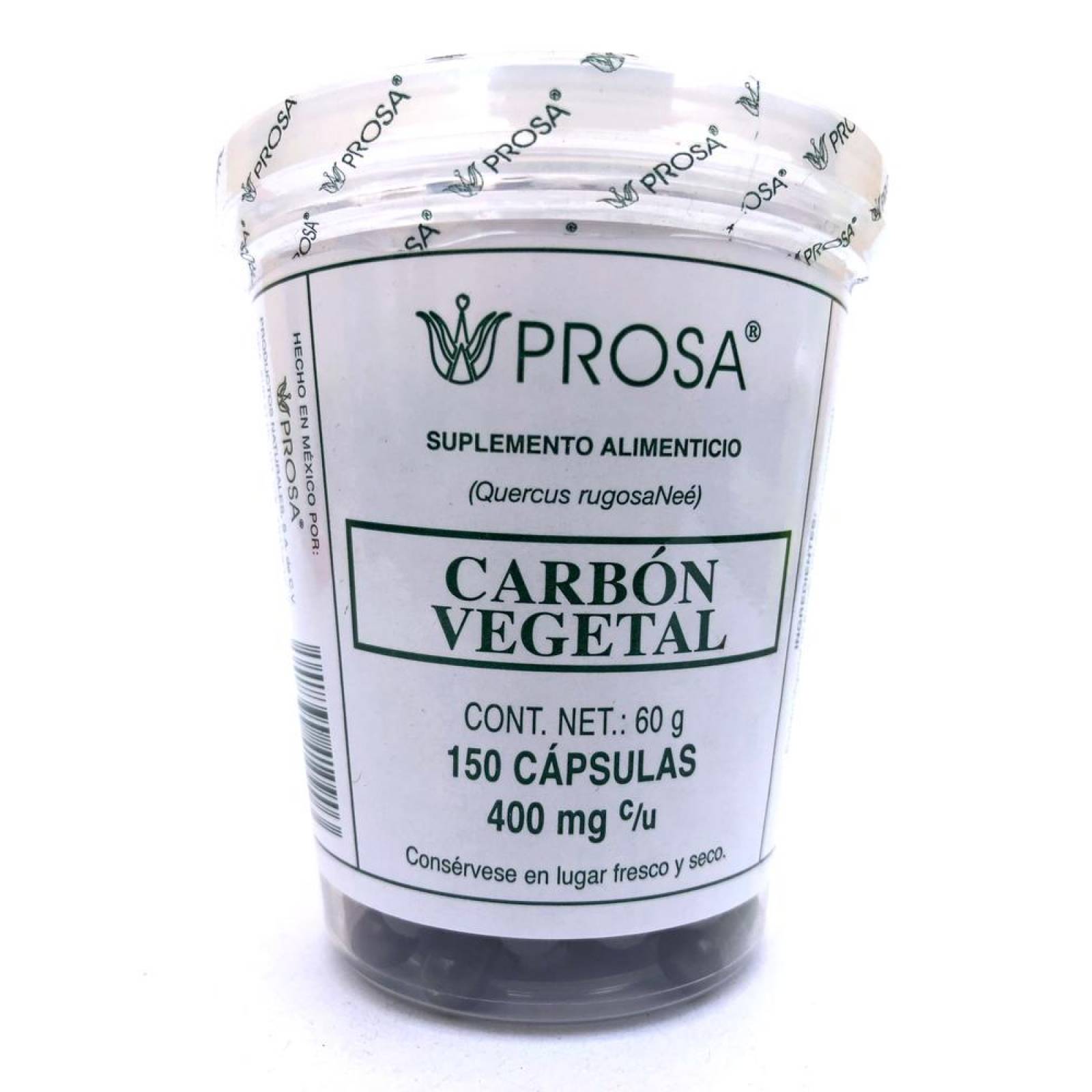 Carbón Activado 150 Cápsulas De 400 Mg Prosa. 