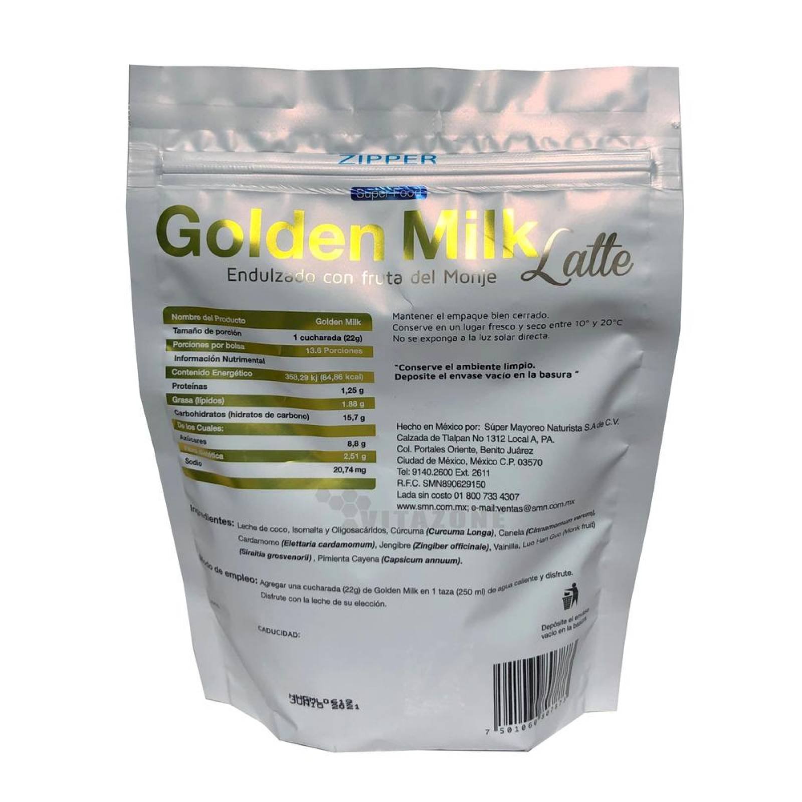 Golden Milk (Leche Dorada) latte 300 grs Vidanat 