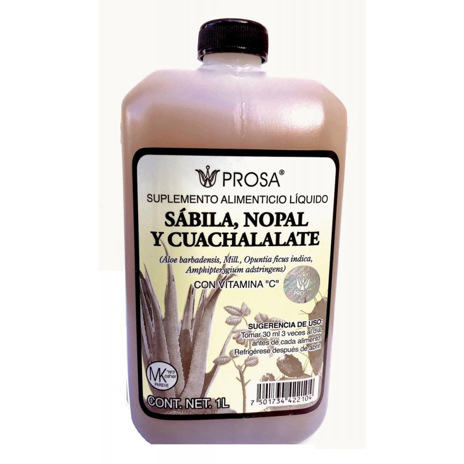 Sábila, Nopal y Cuachalalate 1 Lt Prosa 