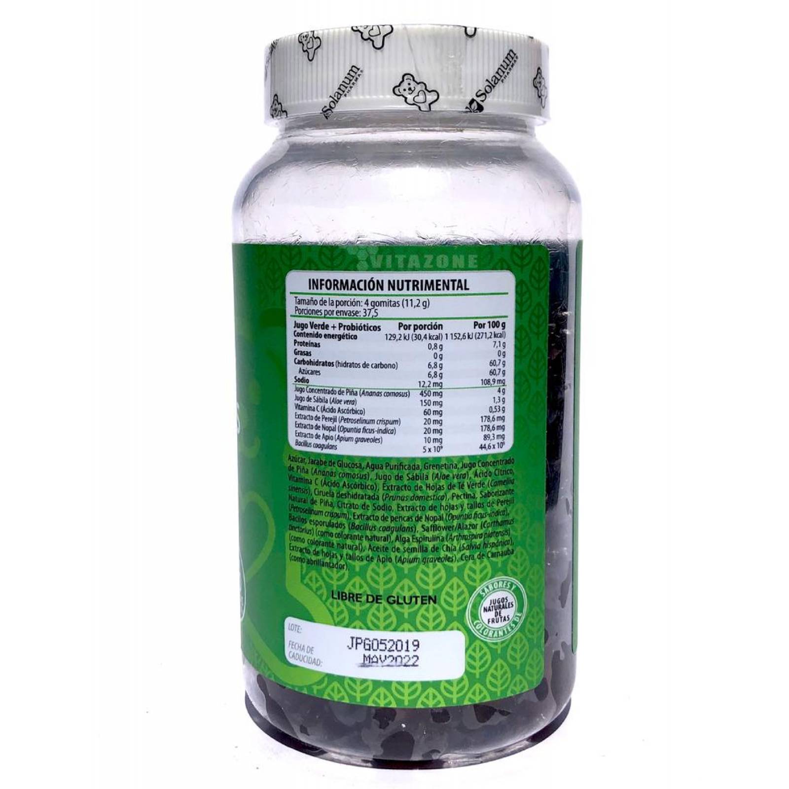 Jugo Verde + Probióticos Belabear 150 gomitas 