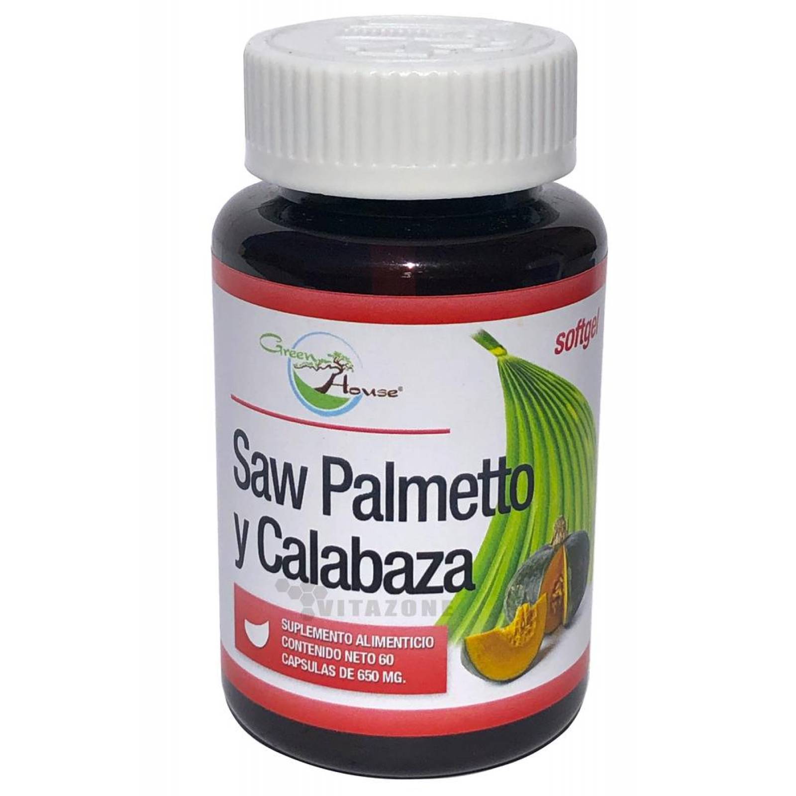 Saw Palmetto y Calabaza 60 cápsulas de 650 mg Green House