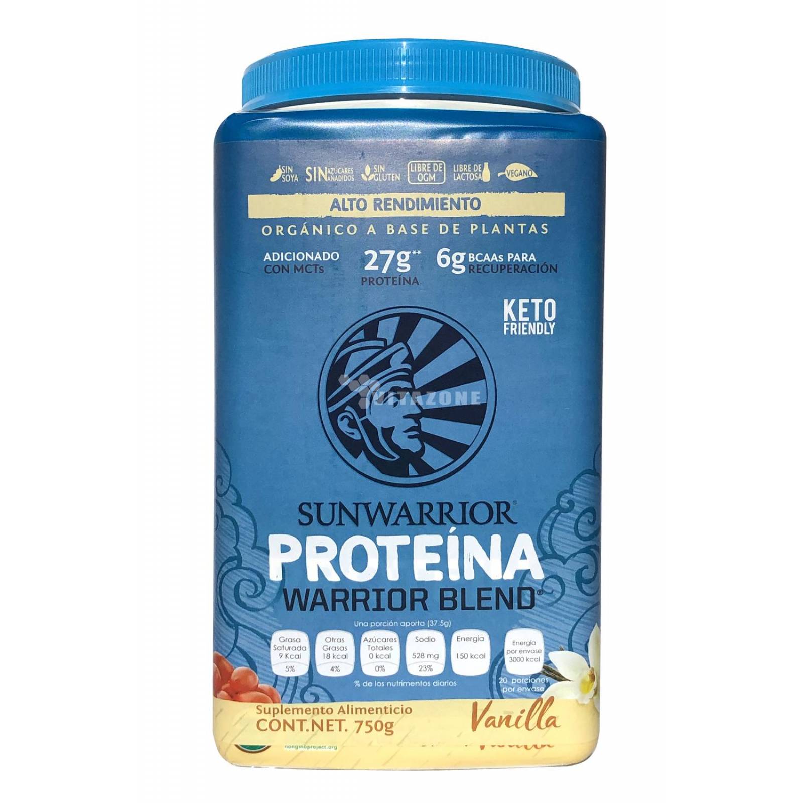 Proteína Vegana Sunwarrior Blend Vainilla 750 grs Keto 
