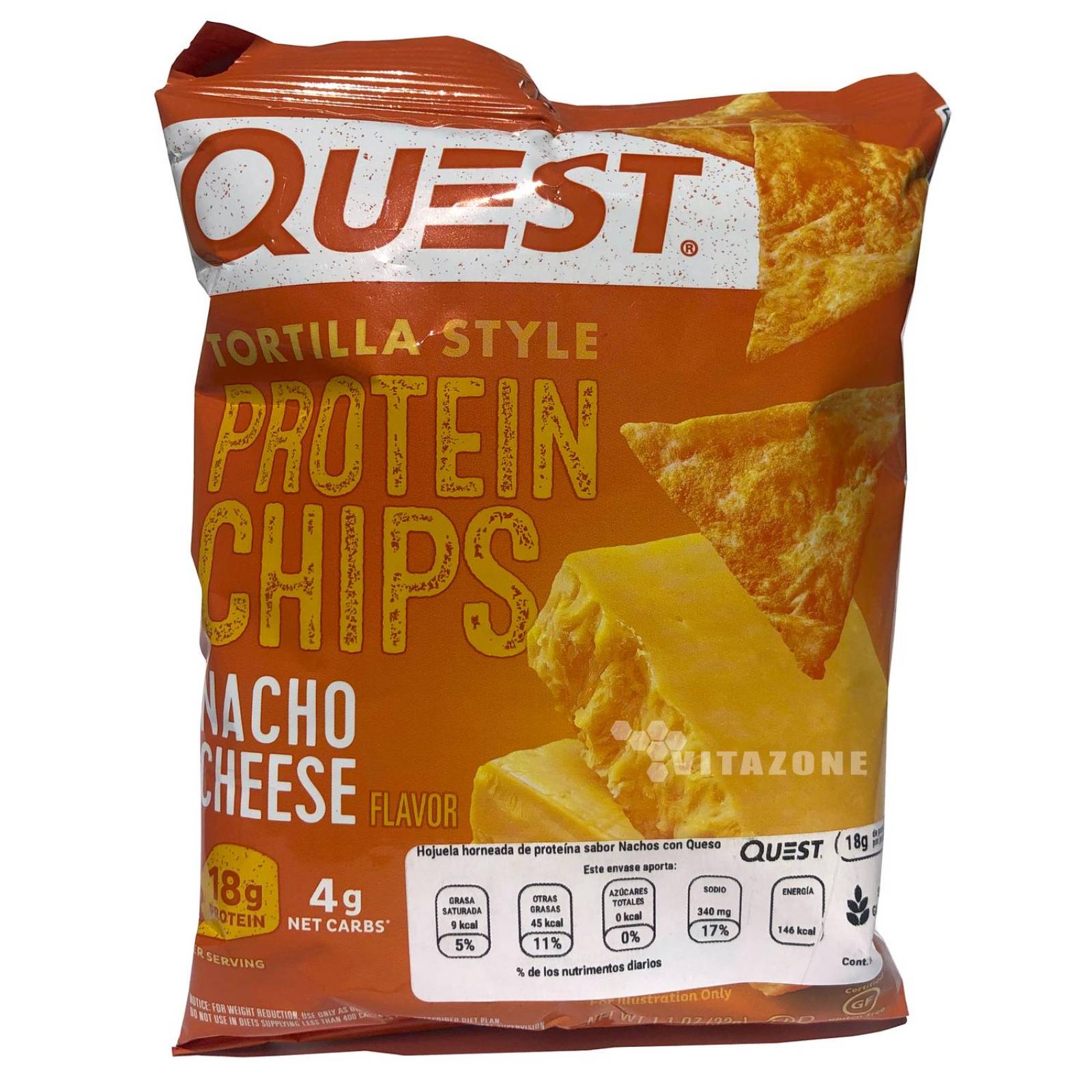 Quest Chips De Proteína Quest Sabor Nacho con Queso