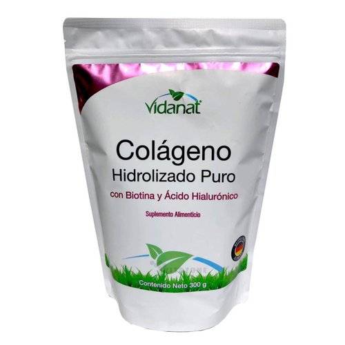 Colágeno Hidrolizado Puro, Biotina, Acido Hialurónico (5 bolsas) de 300 grs 