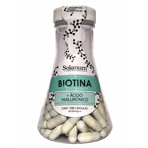 Biotina y Ácido Hialurónico 100 caps Solanum 