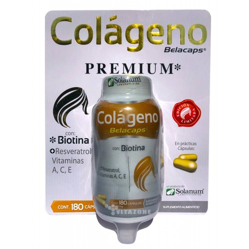 Colágeno Premium con Biotina 180 cápsula Solanum 