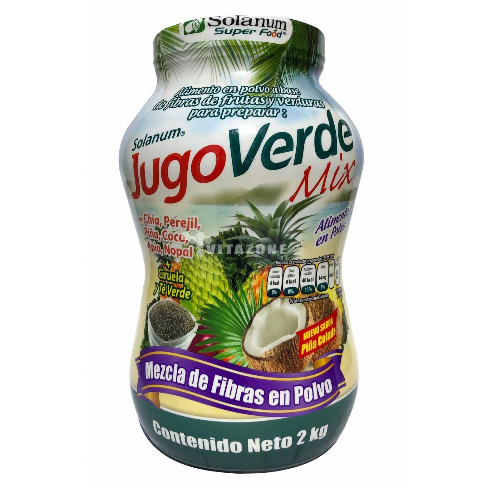 Jugo Verde Mix Piña Colada 2 kg Solanum 