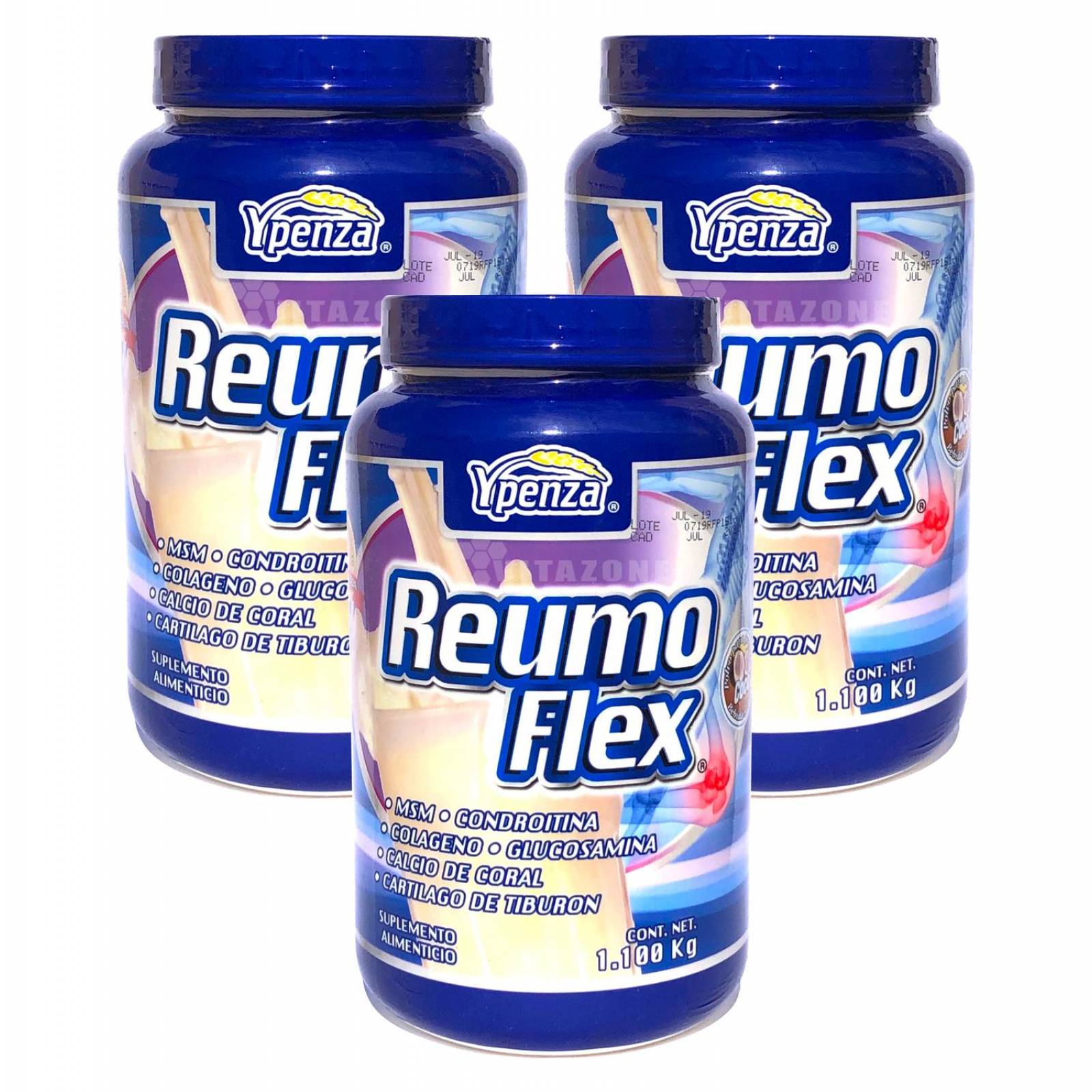 Reumoflex Sabor Coco 1.1 Kg Ypenza. (3 Botes) 