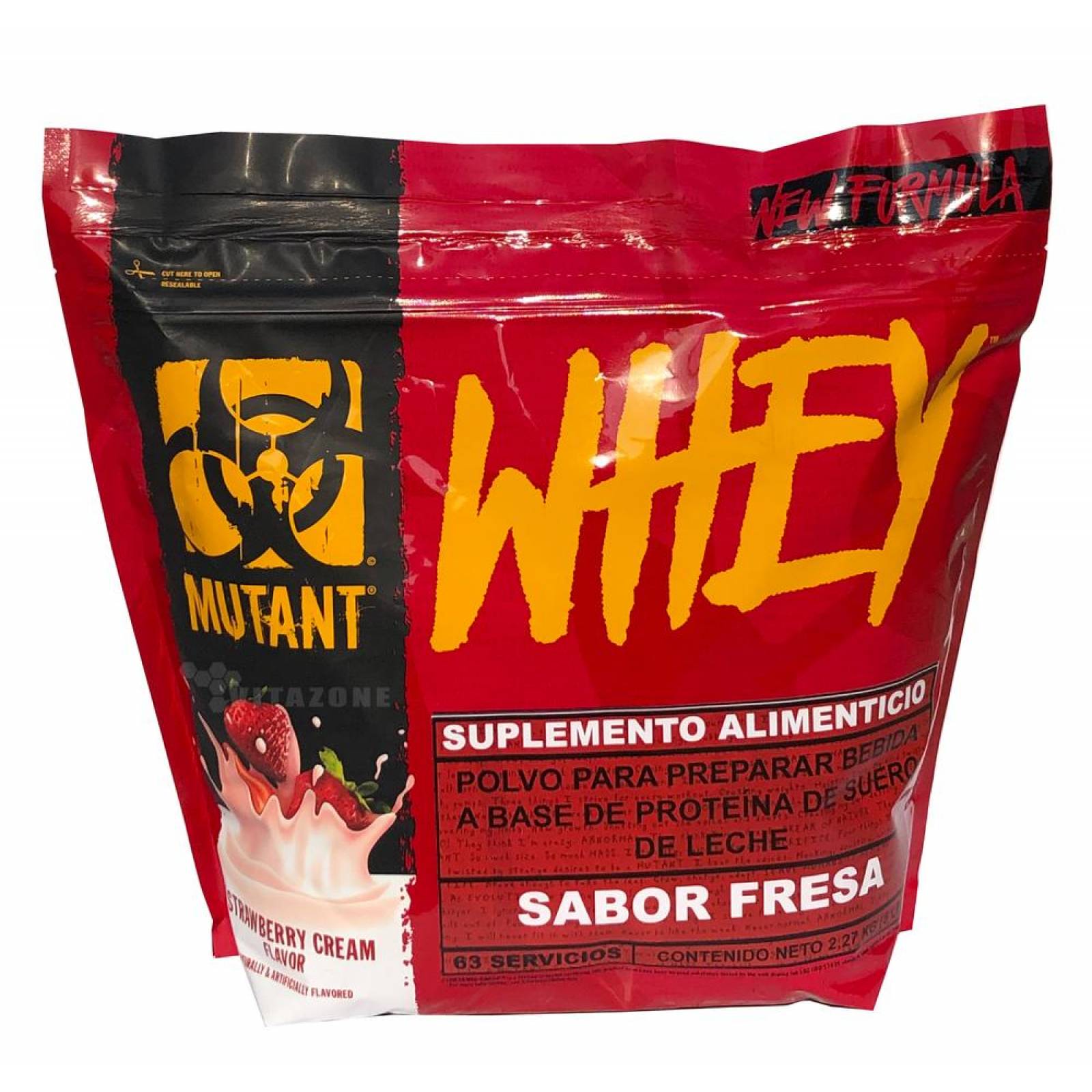 Proteína Mutant Whey 5 Lbs Sabor Fresa Mutant.