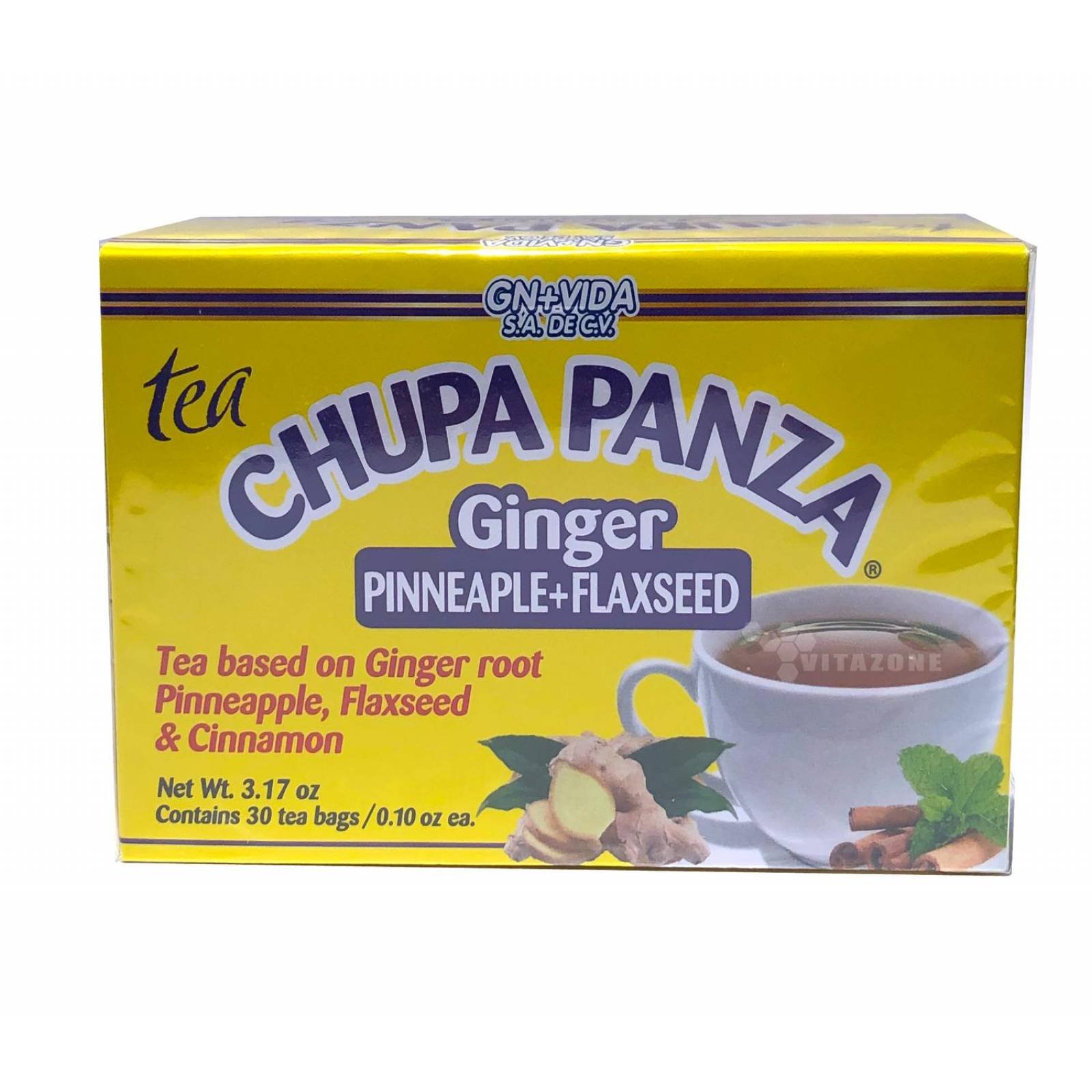 Chupa Panza Gel + 30 Cápsulas + Té 30 sobres Kit completo 