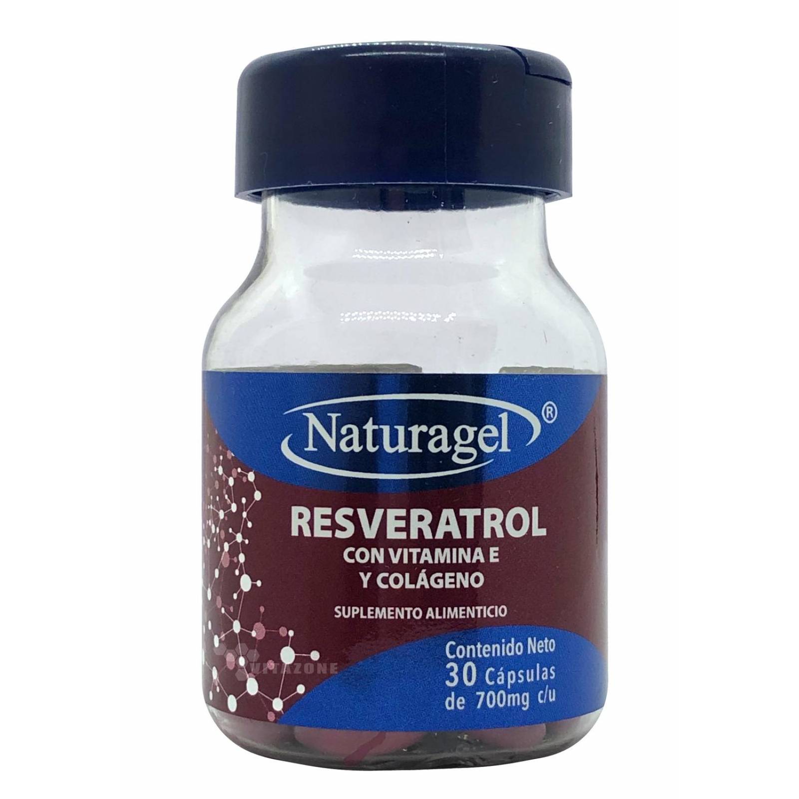 Resveratrol con Vitamina E y Colágeno 30 cápsulas Naturagel 