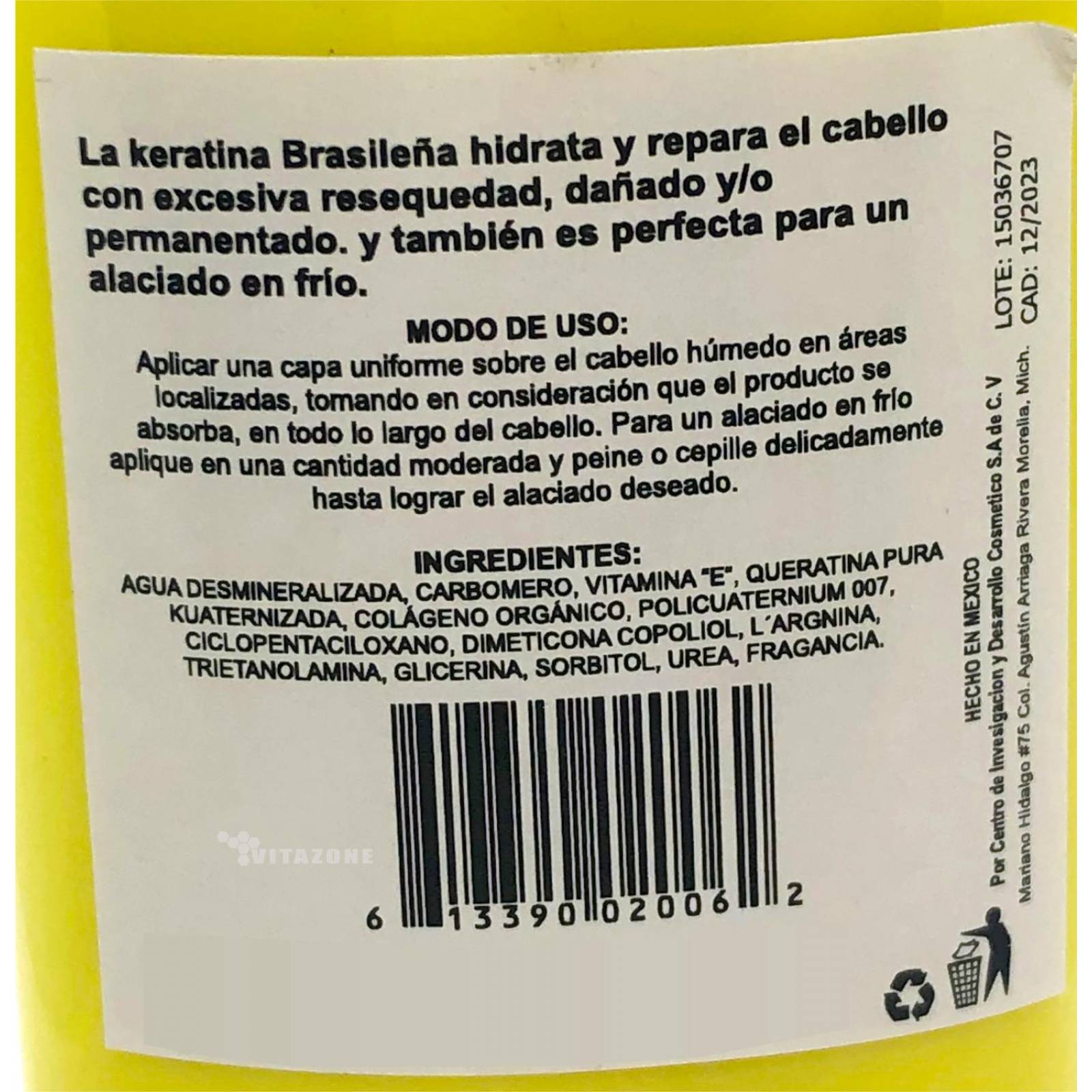 Keratina Brasileña 250 ml Alaciado en frío sin Frizz