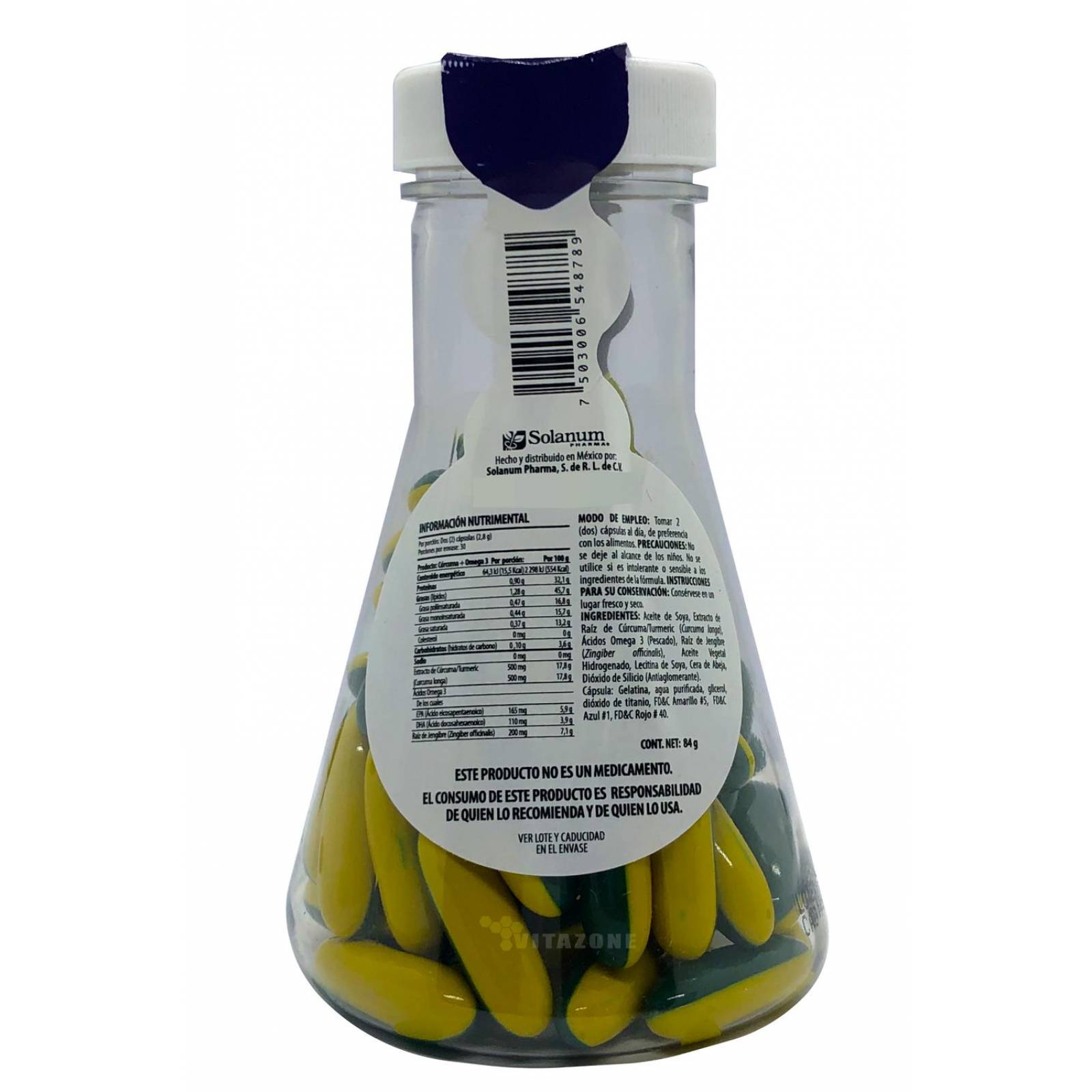 Cúrcuma con Omega 3 60 cápsulas Solanum 