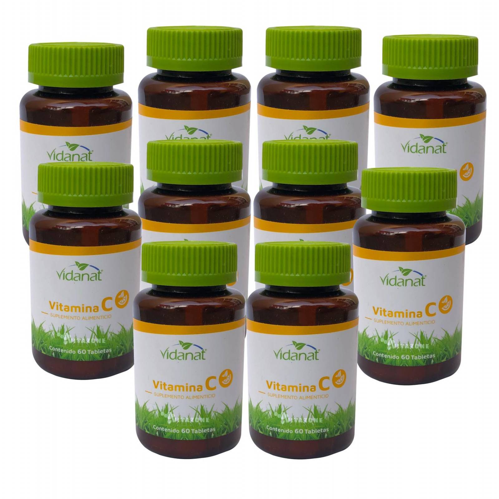 Vitamina C 60 Tabletas 500 Mg Vidanat. (10 FRASCOS)