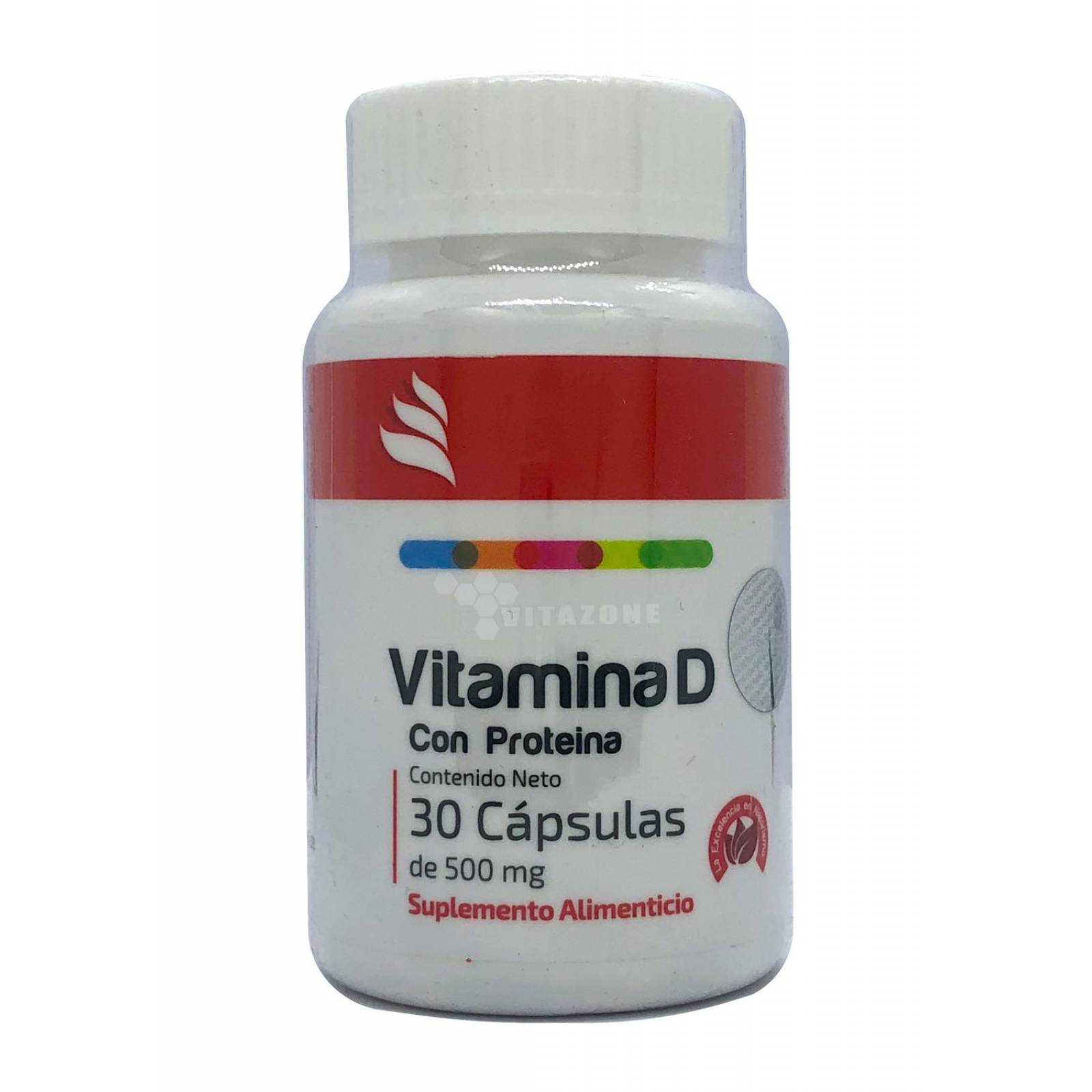 Vitamina D3 con proteína 30 cápsulas 