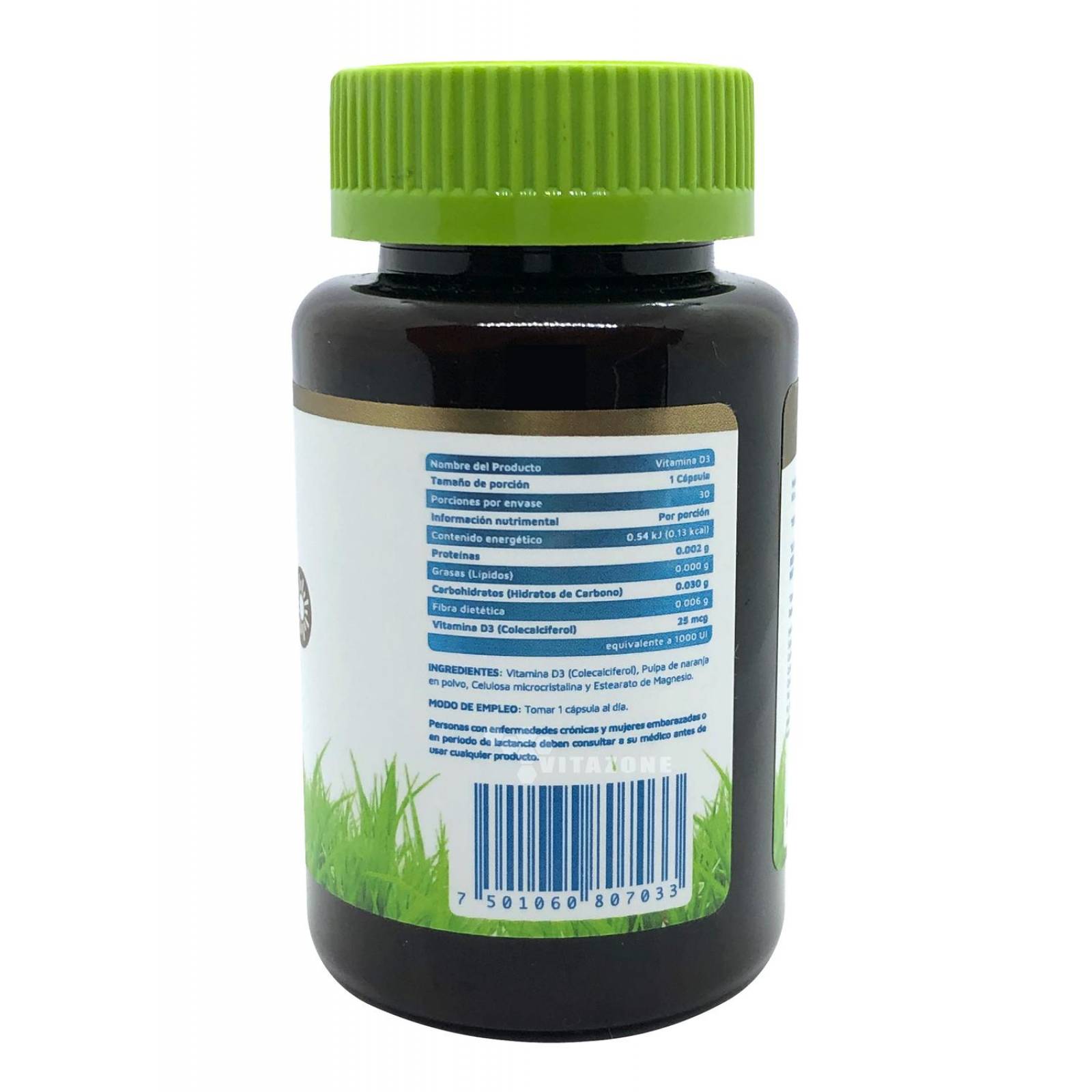 Vitamina D3 Vidanat 30 cápsulas 