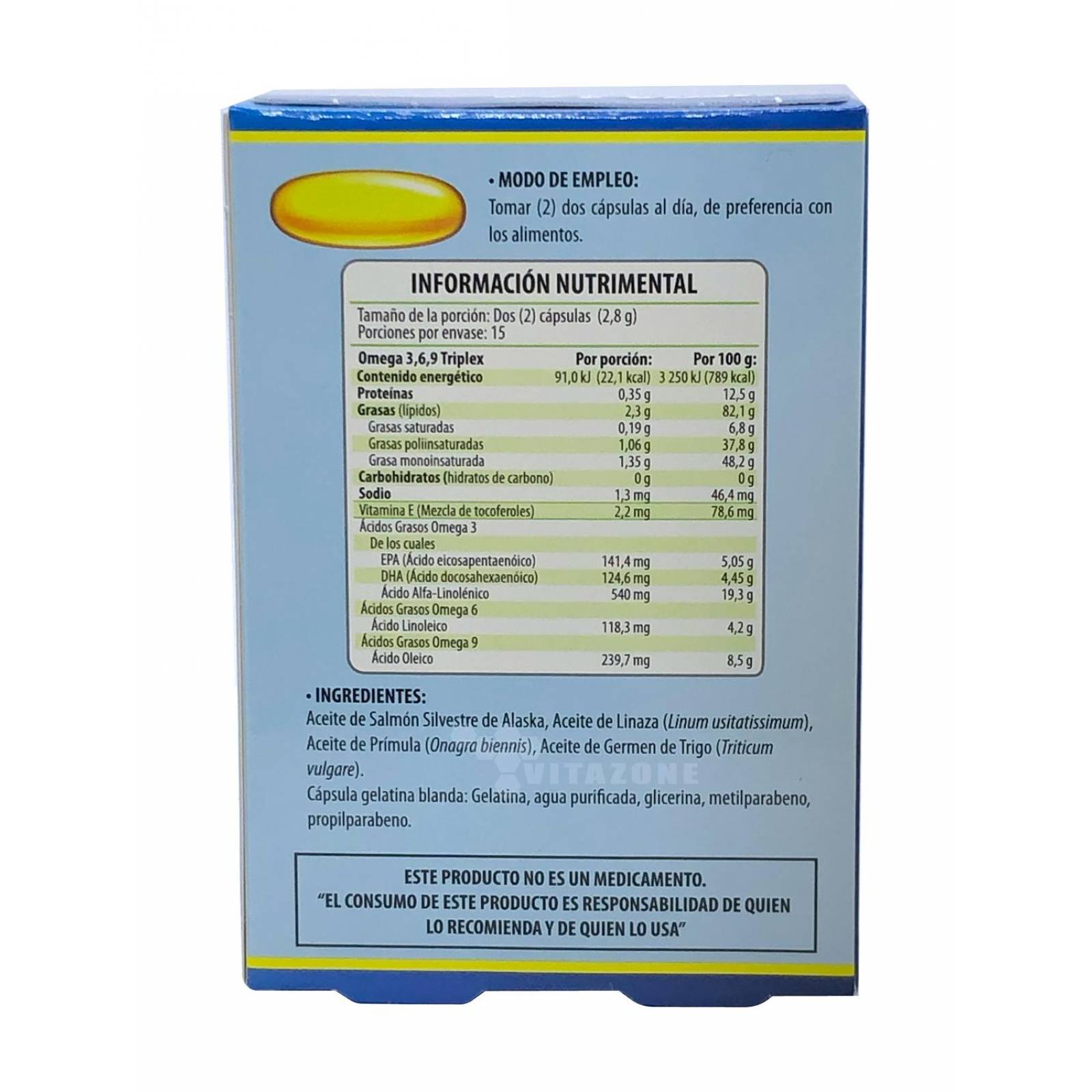 Omega 3, 6 y 9 Triplex 30 cápsulas Solanum 