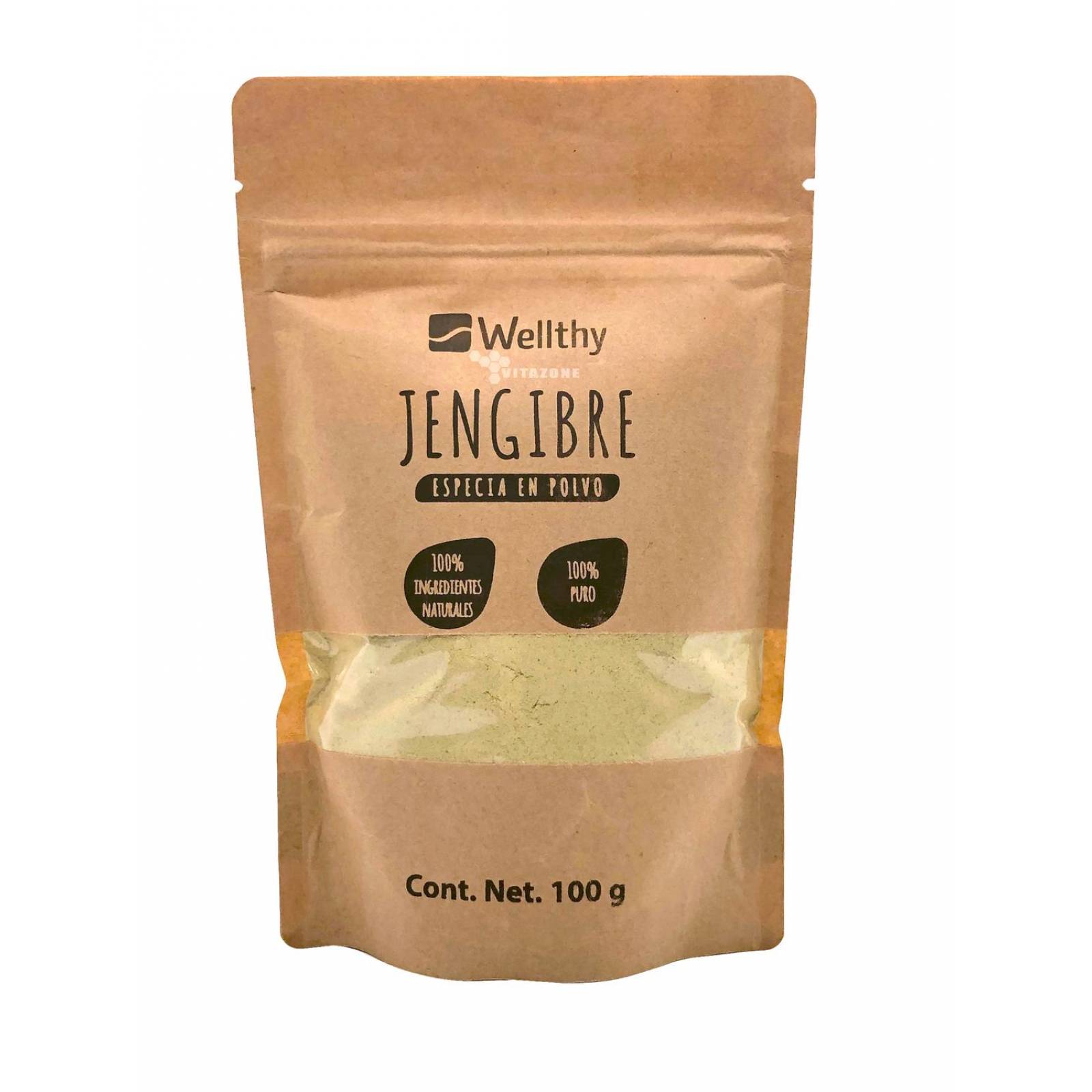 Jengibre en polvo 100 g Wellthy Jengibre Puro 