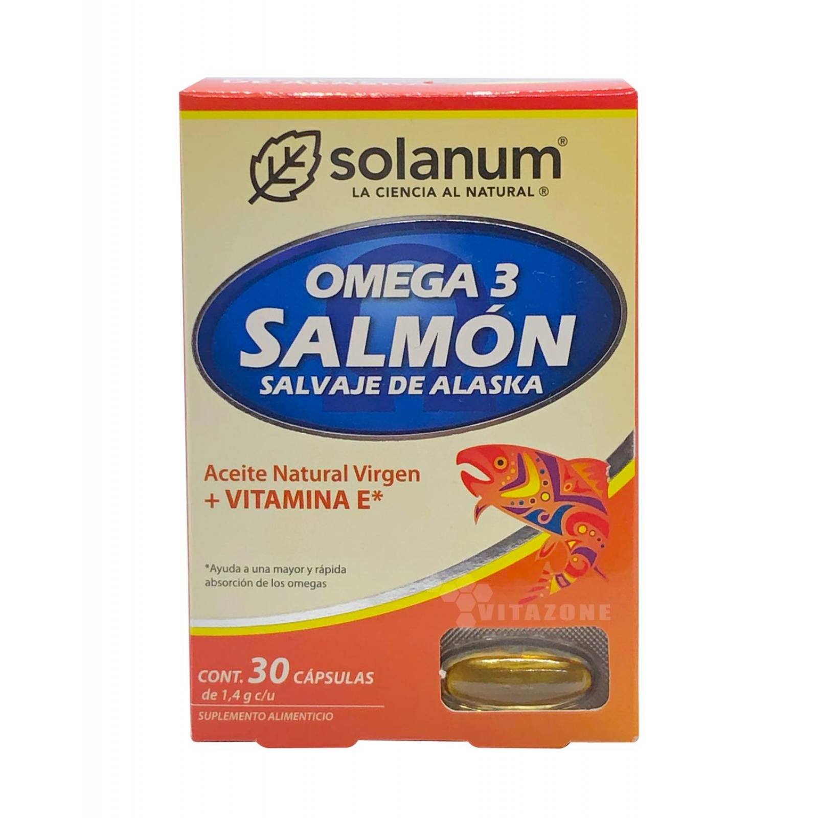 Omega 3 Salmón Salvaje de Alaska 30 cápsulas Solanum 