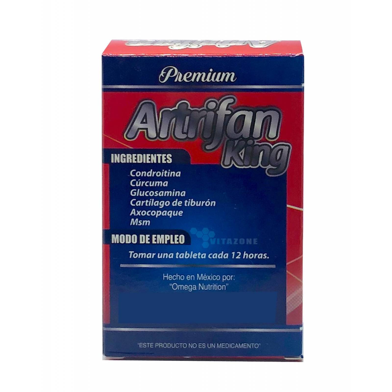 Artrifan King 30 tabletas ORIGINAL Glucosamina Curcuma (3pzs) 