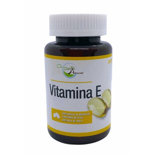 Vitamina E 400 UI 60 cápsulas de softgel Green House 