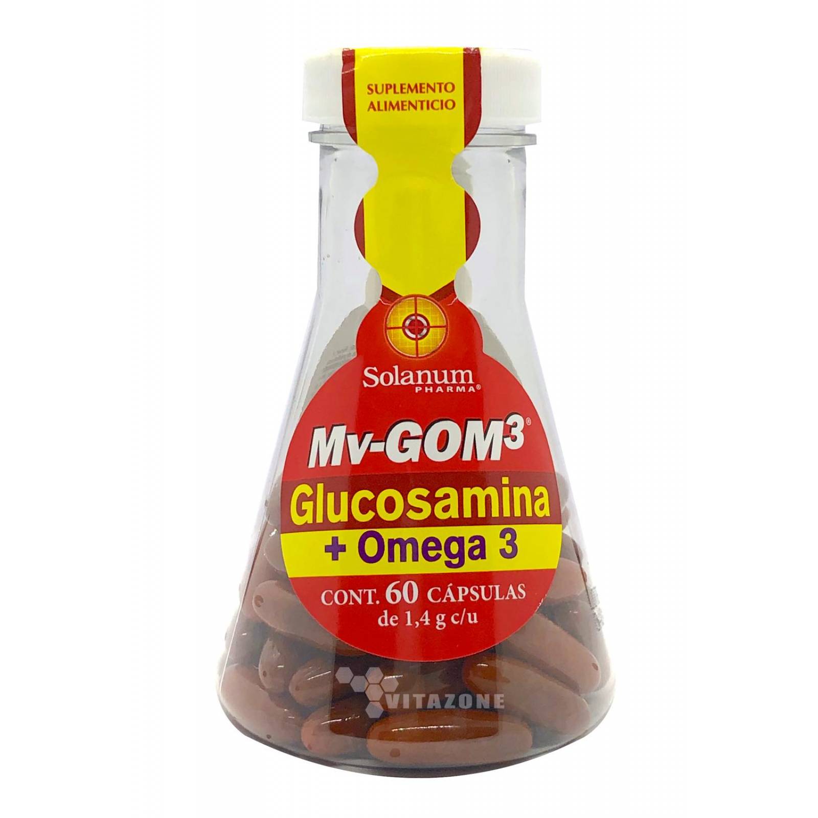 Glucosamina con Omega 3 60 cápsulas Vitamina C Solanum