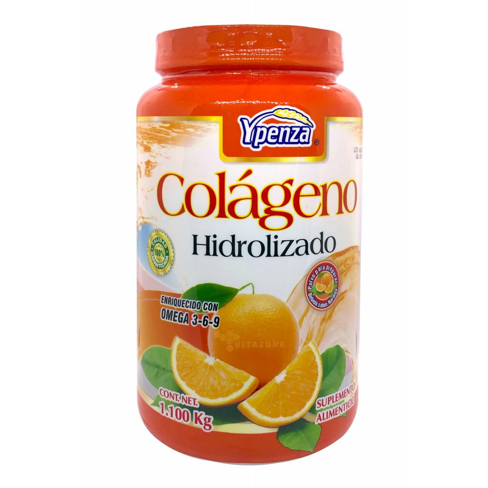 Colágeno Hidrolizado Naranja 1.1 kg Ypenza (3 Botes) 