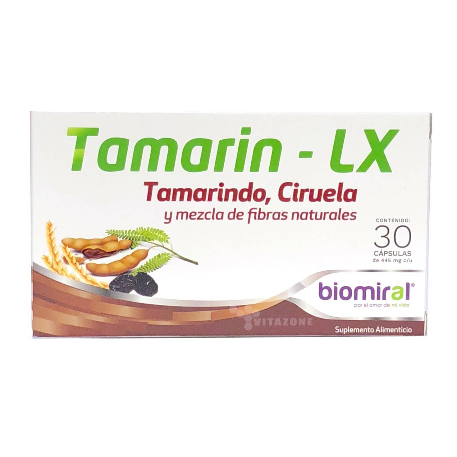 Tamarin -LX 30 cápsulas 445 mg Biomiral (10 Cajas) 