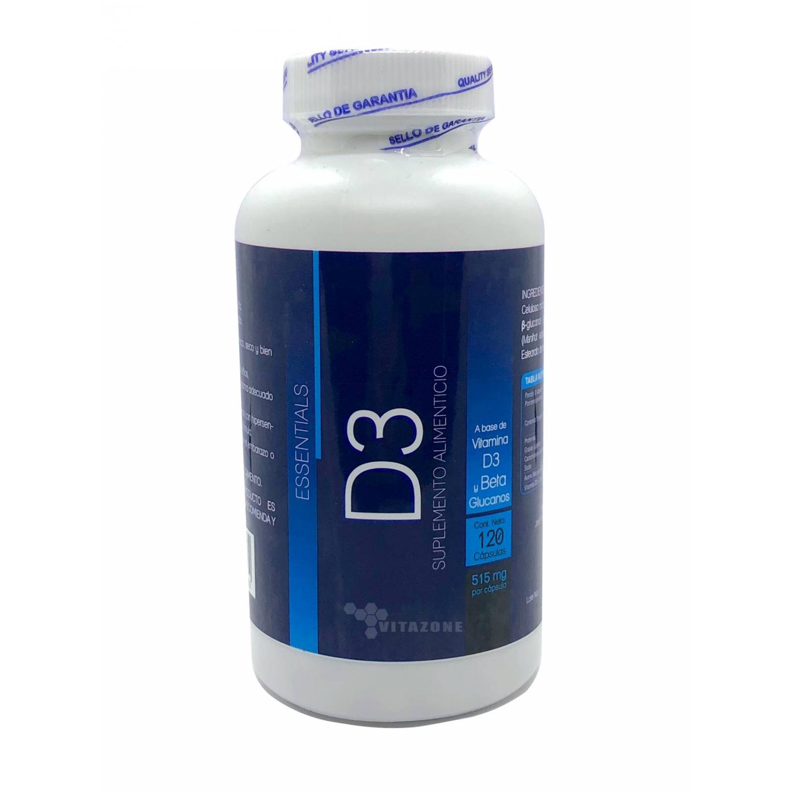 Vitamina D3 Essentials 120 cápsulas (2 frascos) 