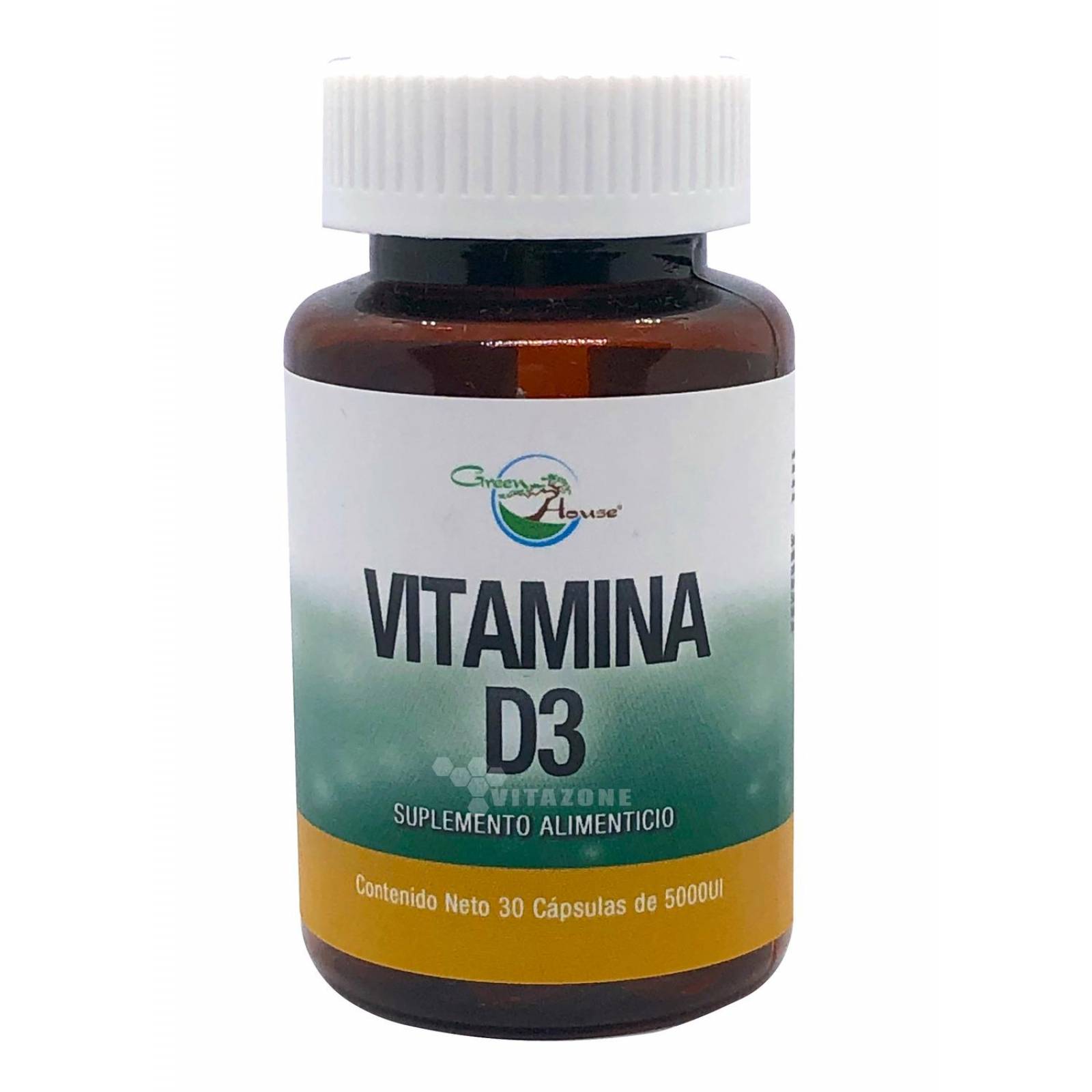 Vitamina D3 5000 UI 30 cápsulas Green House (2 frascos) 