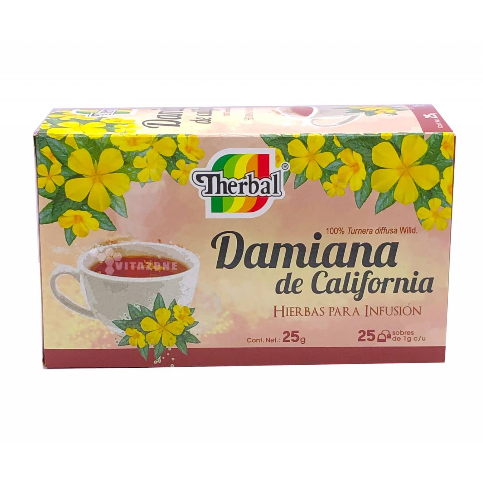 Té Damiana de California 25 sobres Therbal 