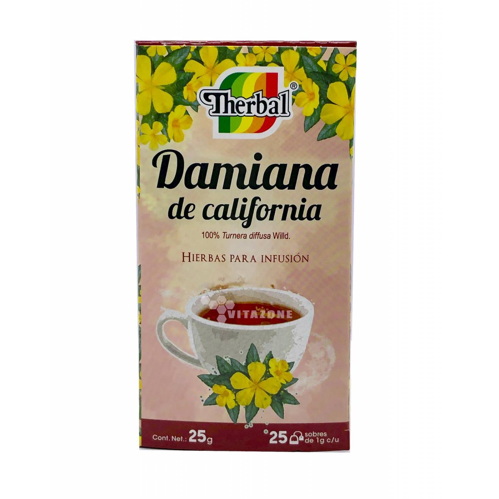 Té Damiana de California 25 sobres Therbal 