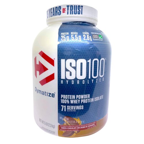 ISO 100 Proteína Hydrolyzed 5 Lbs Chocolate Crema Cacahuate Dymatize. 