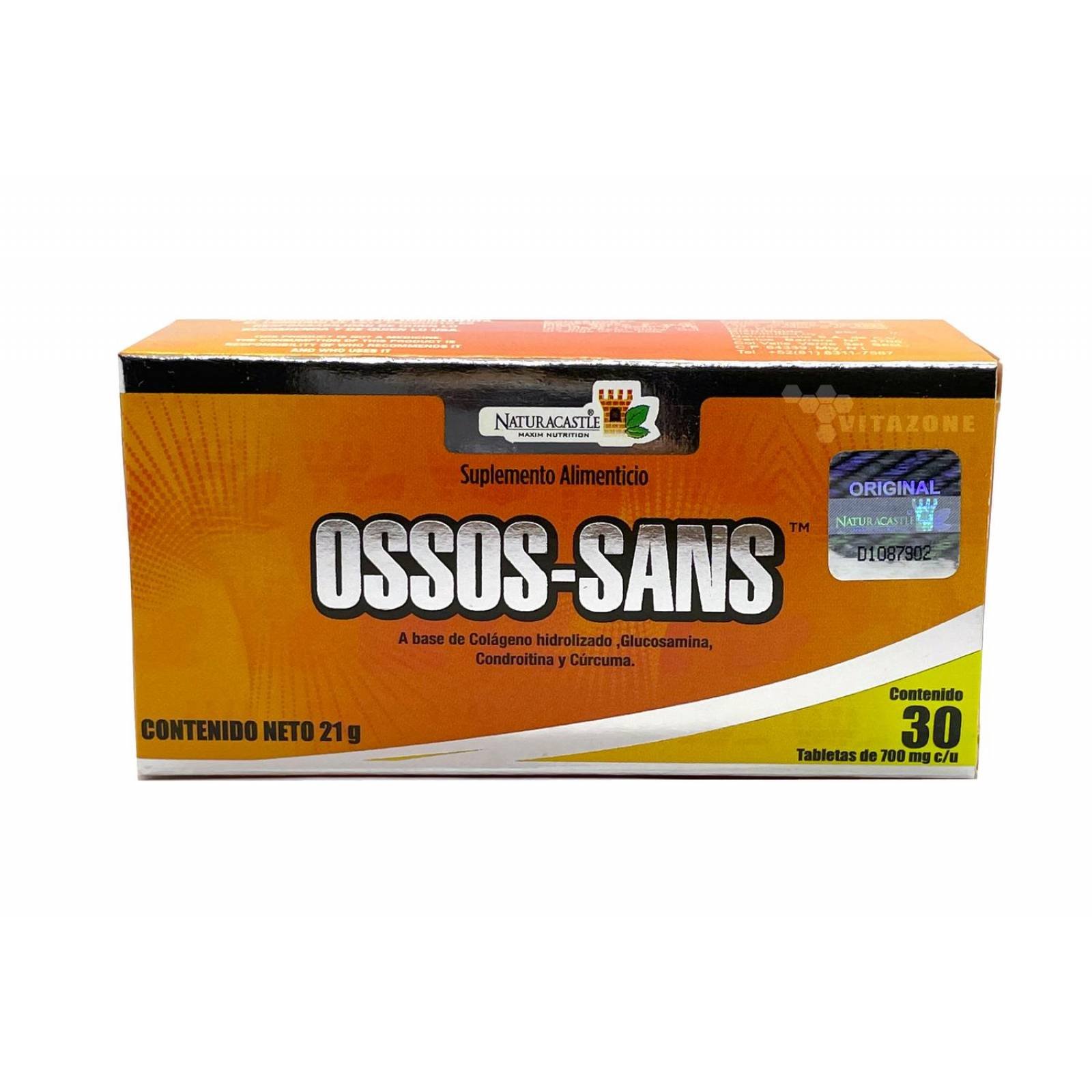 Ossos Sans 30 Tabs Naturacastle Colágeno Glucosamina (2pzs) 