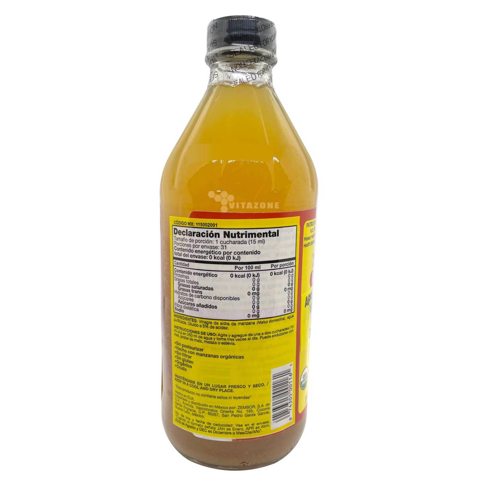 Vinagre de Manzana Orgánico 473 ml Bragg