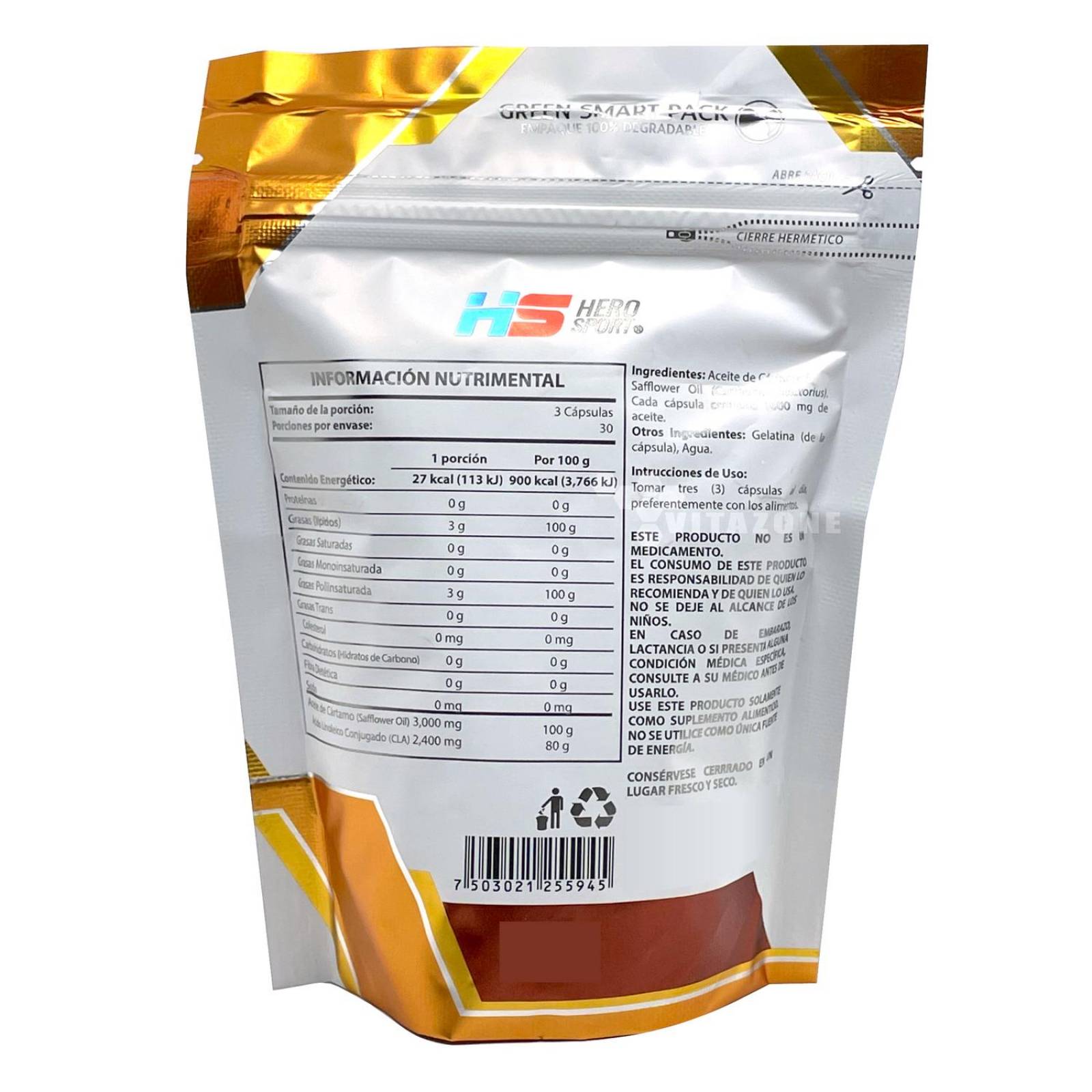 Cla 2400 mg 90 cápsulas blandas Hero Sport