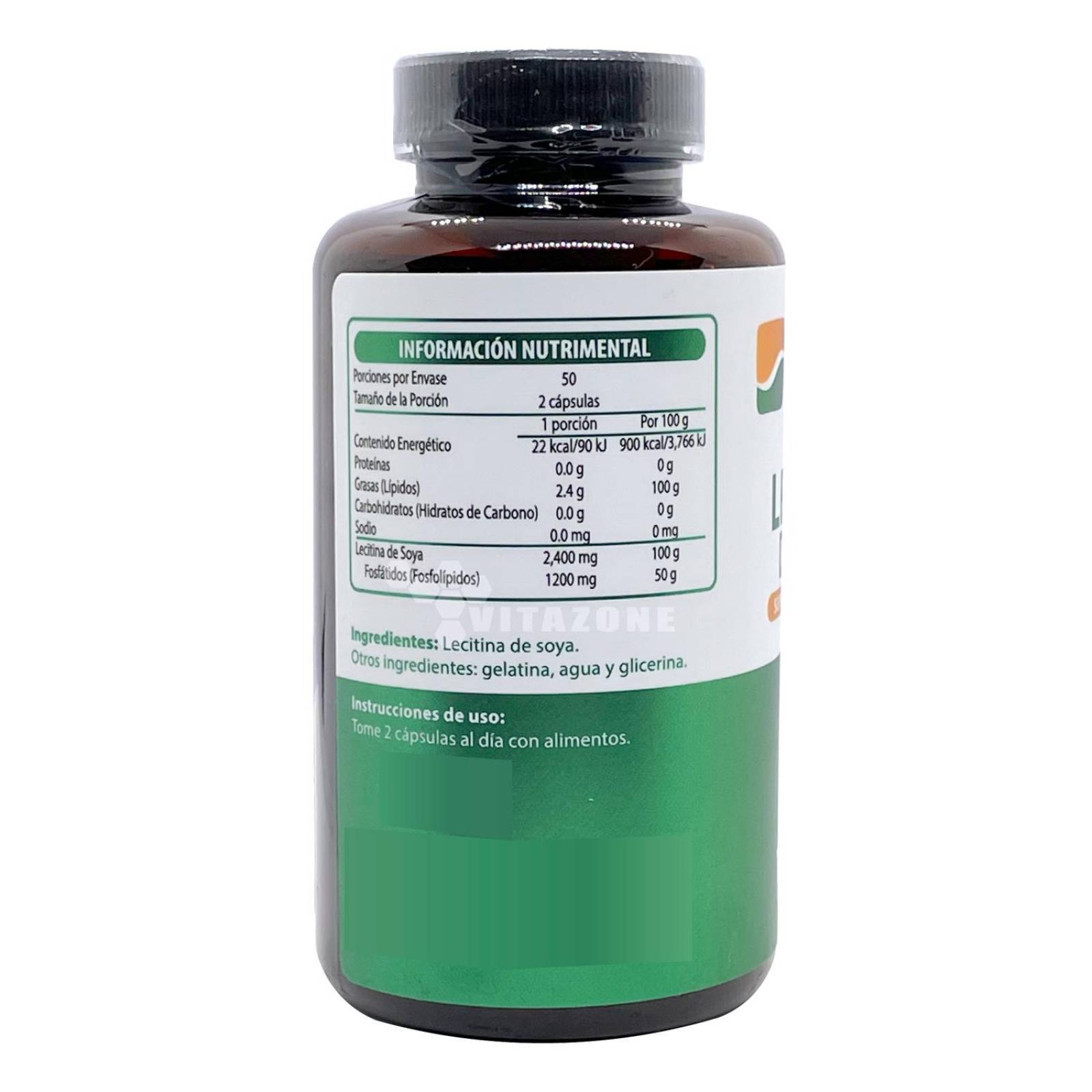 Lecitina de Soya 100 cápsulas Wellthy 1200 mg 