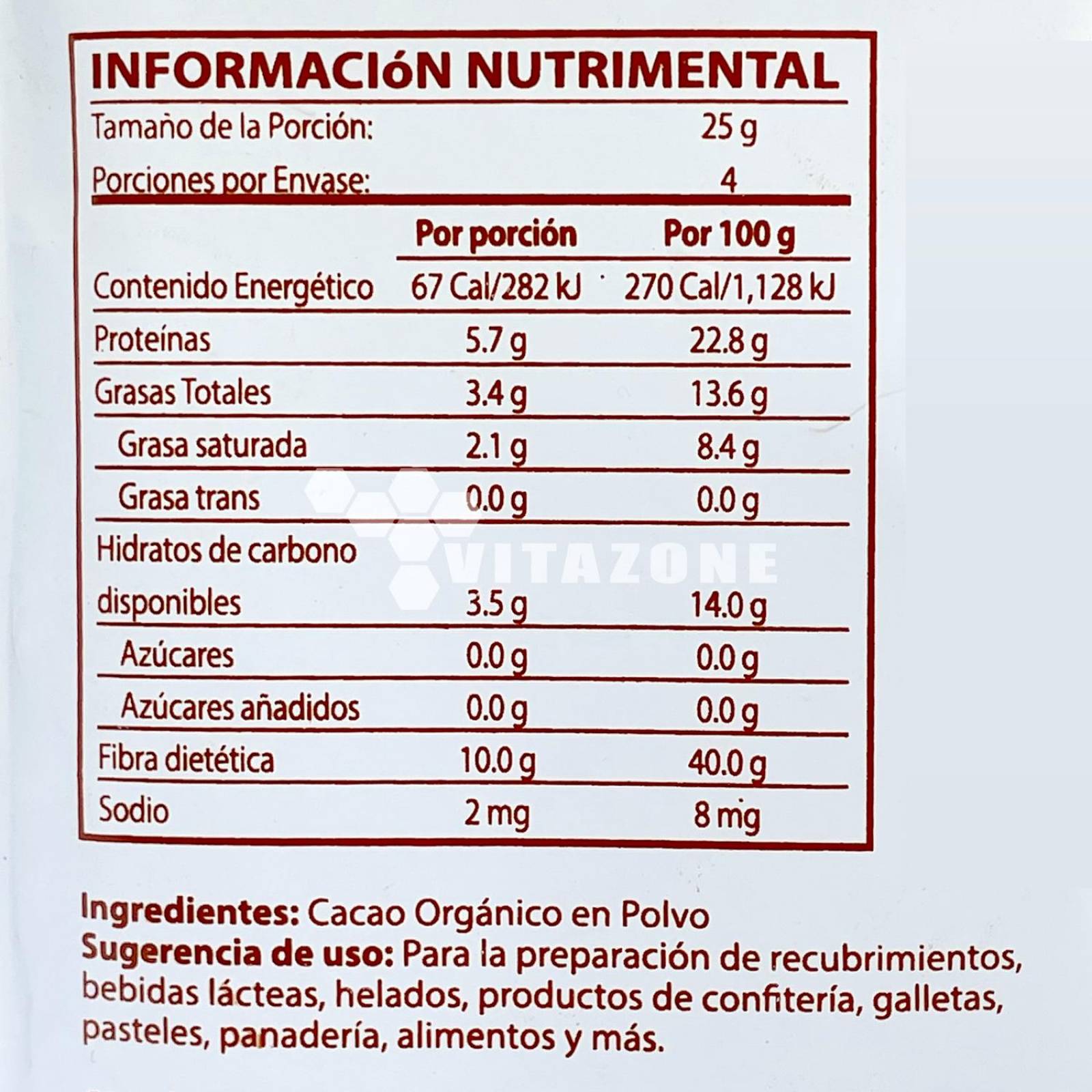 Cacao en polvo Orgánico 100 grs Welthy Superfoods Cert. 