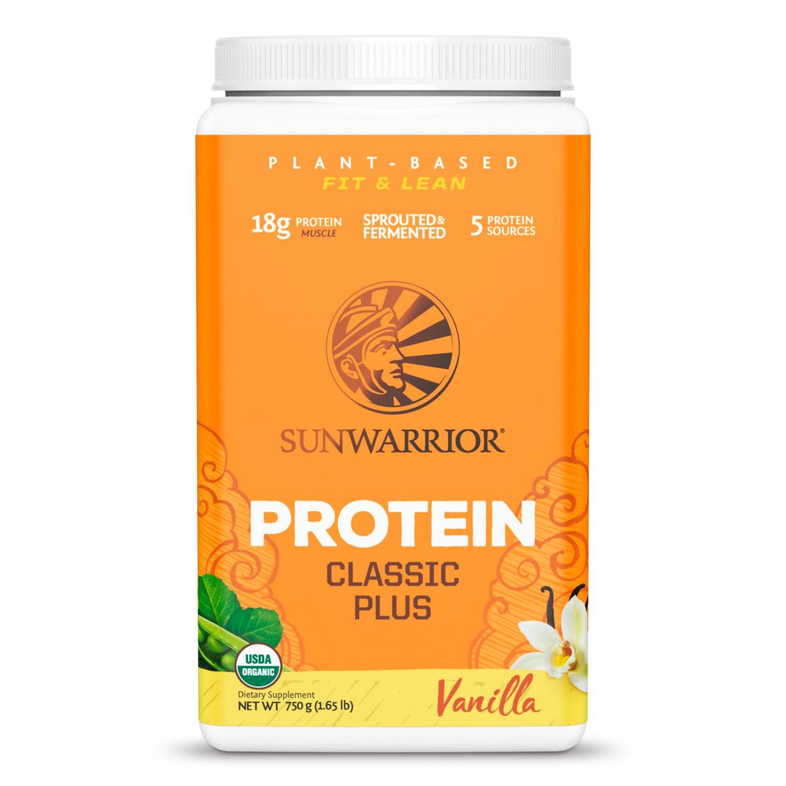 Proteína Vegana Sunwarrior Classic Plus Vainilla 750 grs 