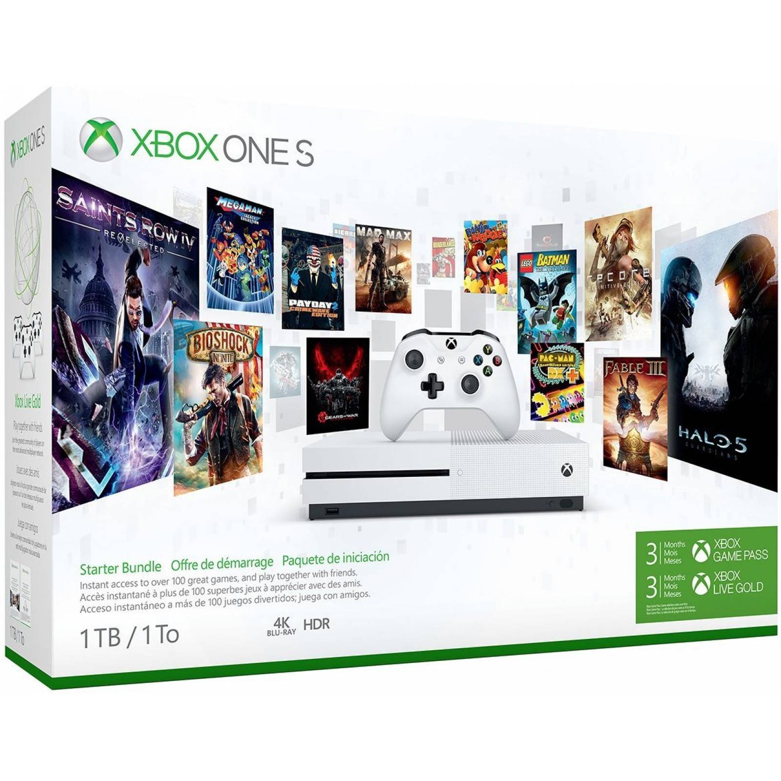 Consola Xbox One Slim 1TB Game Pass + Live