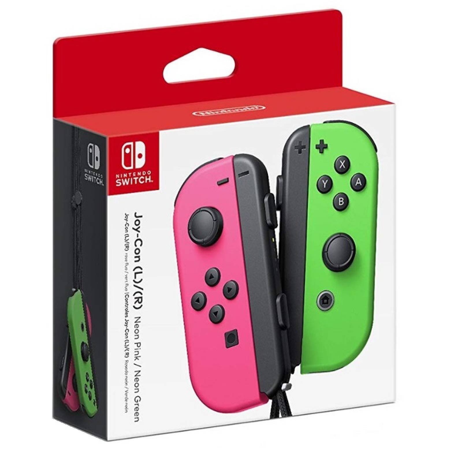 Controles Joy-Con Splatoon Neon (L) Pink + (R) Green Nintendo Switch