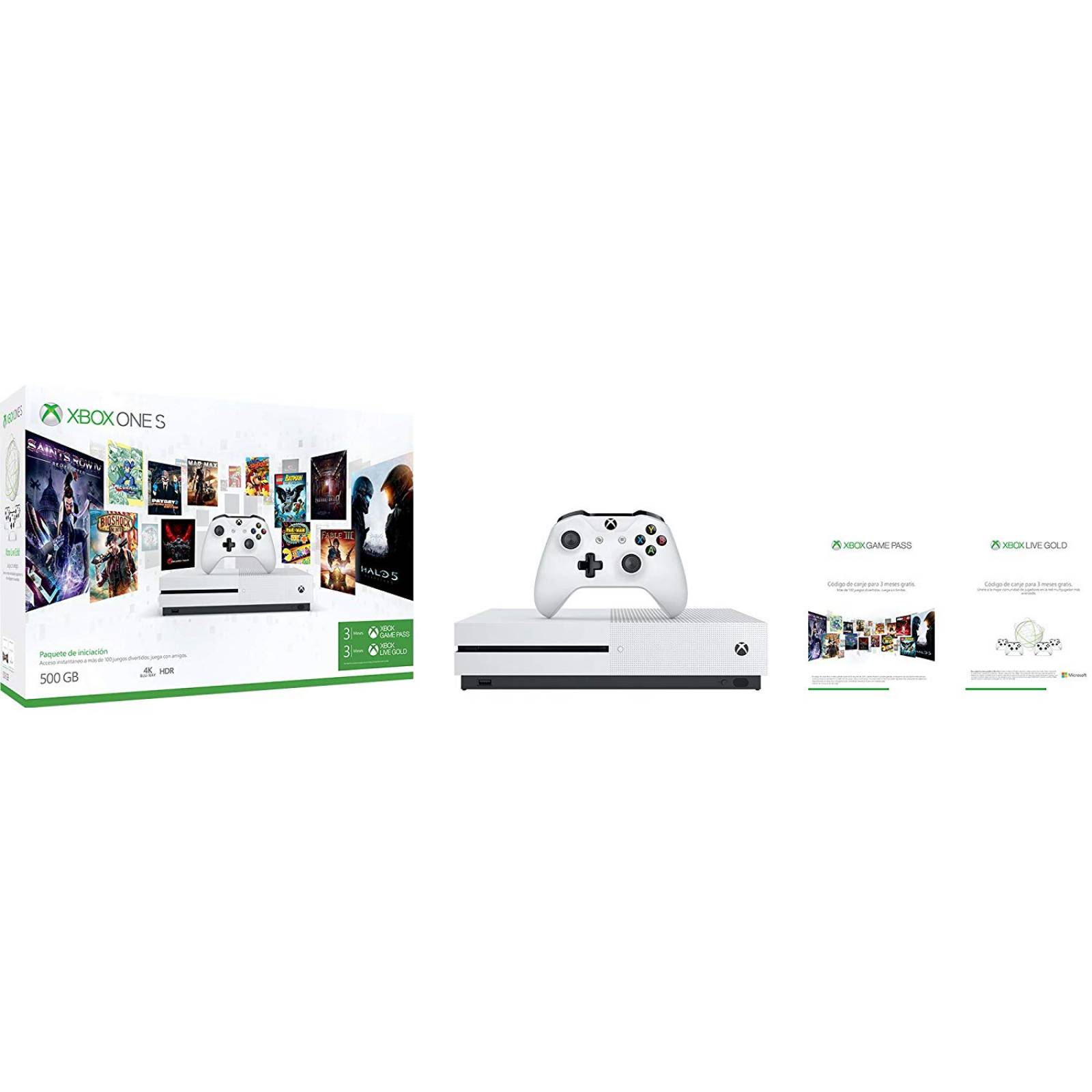 Xbox One Slim 500GB 3 Meses Game Pass + 3 Meses Xbox Live