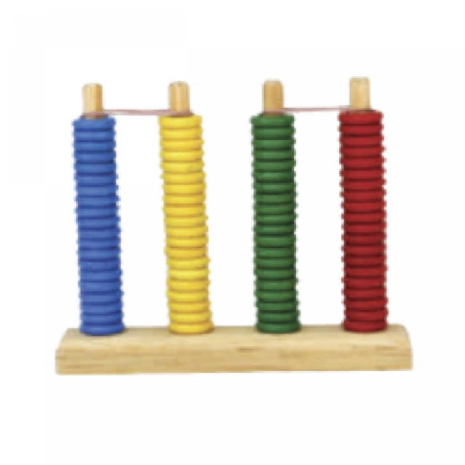 Ãbaco Vertical de 4 postes juguete didácitco de la linea Construcción
