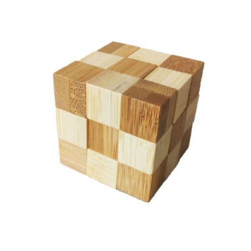 Juguete Didáctico Rompecabezas de Madera 3D Cubo
