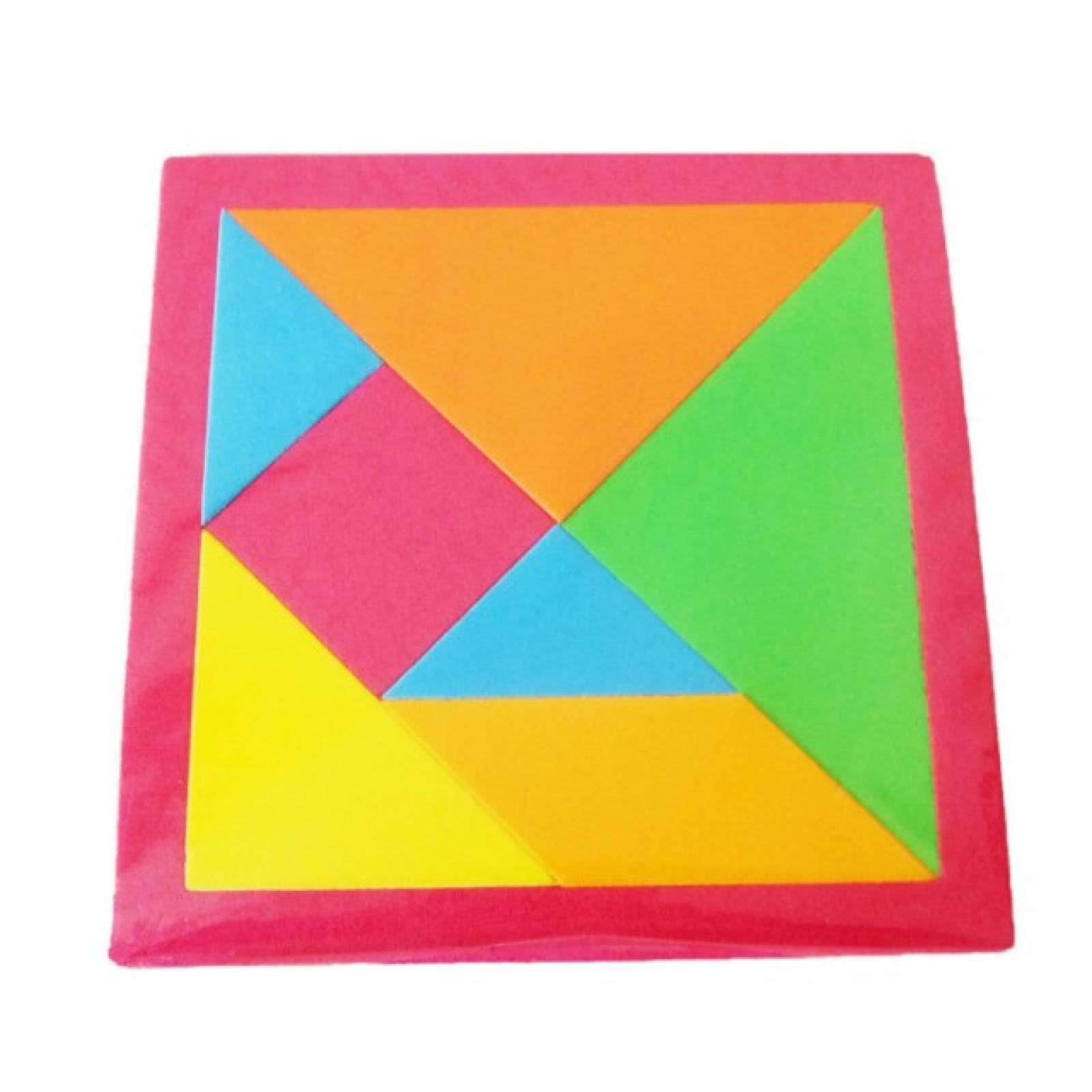 Juguete Didáctico  Tangram Montessori marco rojo