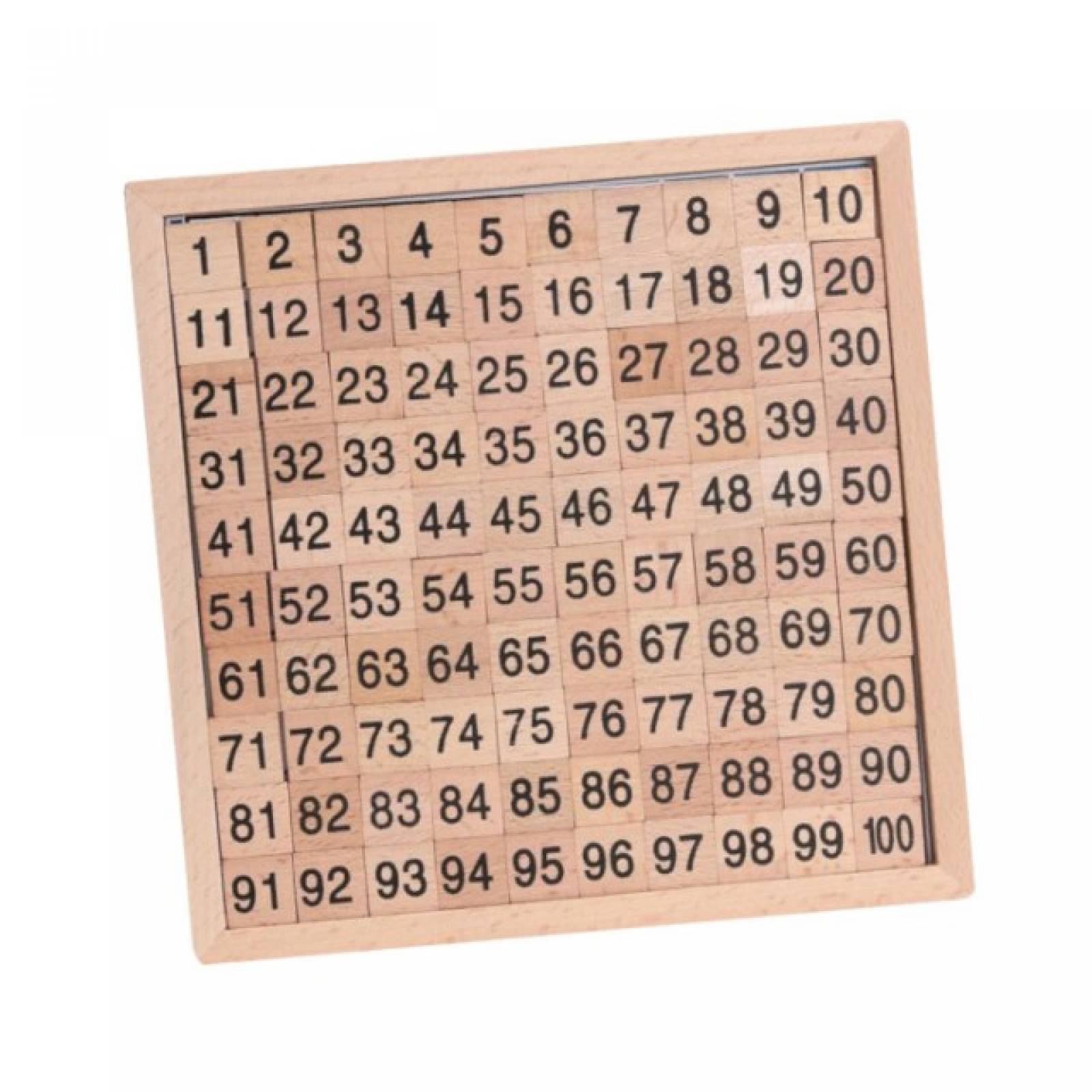 Juguete Didáctico Tabla números del 1 al 100 Juego Numérico Montessori