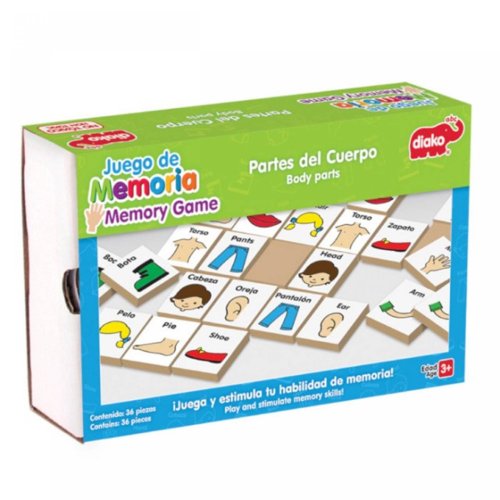 Juguete DidÃ¡ctico Juego de Memoria: Partes del Cuerpo