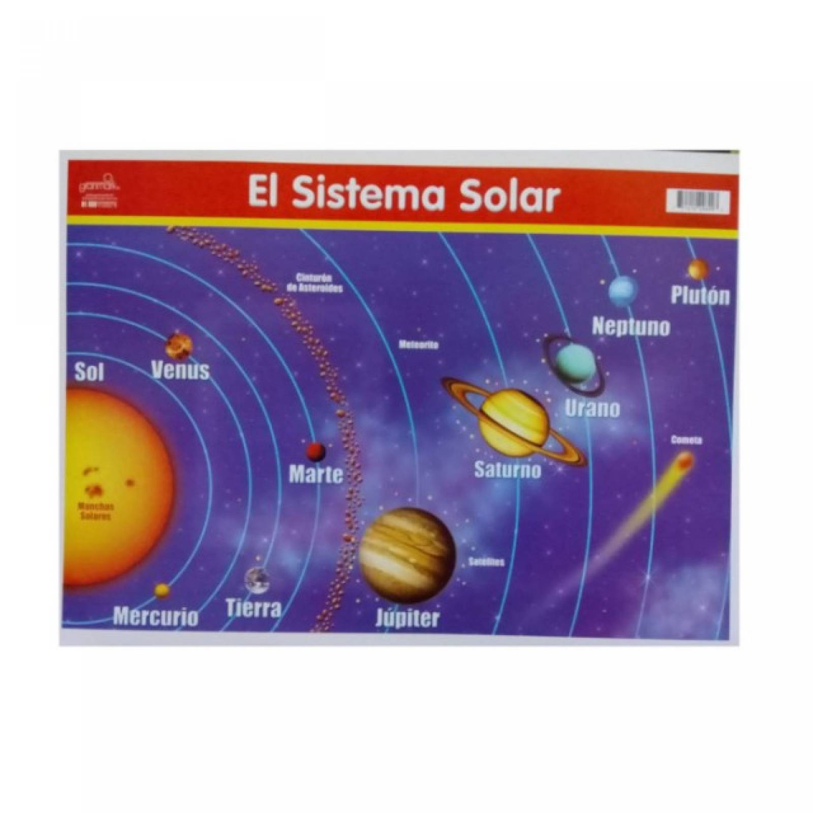 Póster didáctico Chico: Sistema Solar (35 x 50 cm)