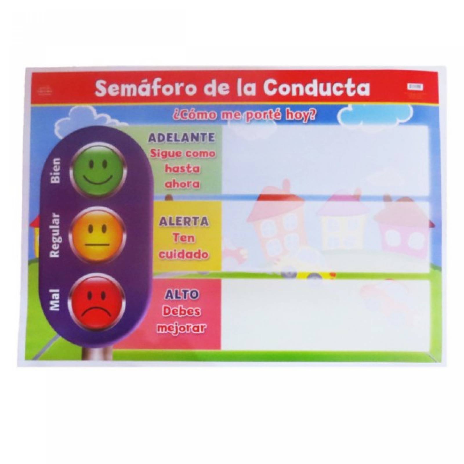 Poster didáctico Grande: Semáforo de la Conducta (50 x 70 cm)
