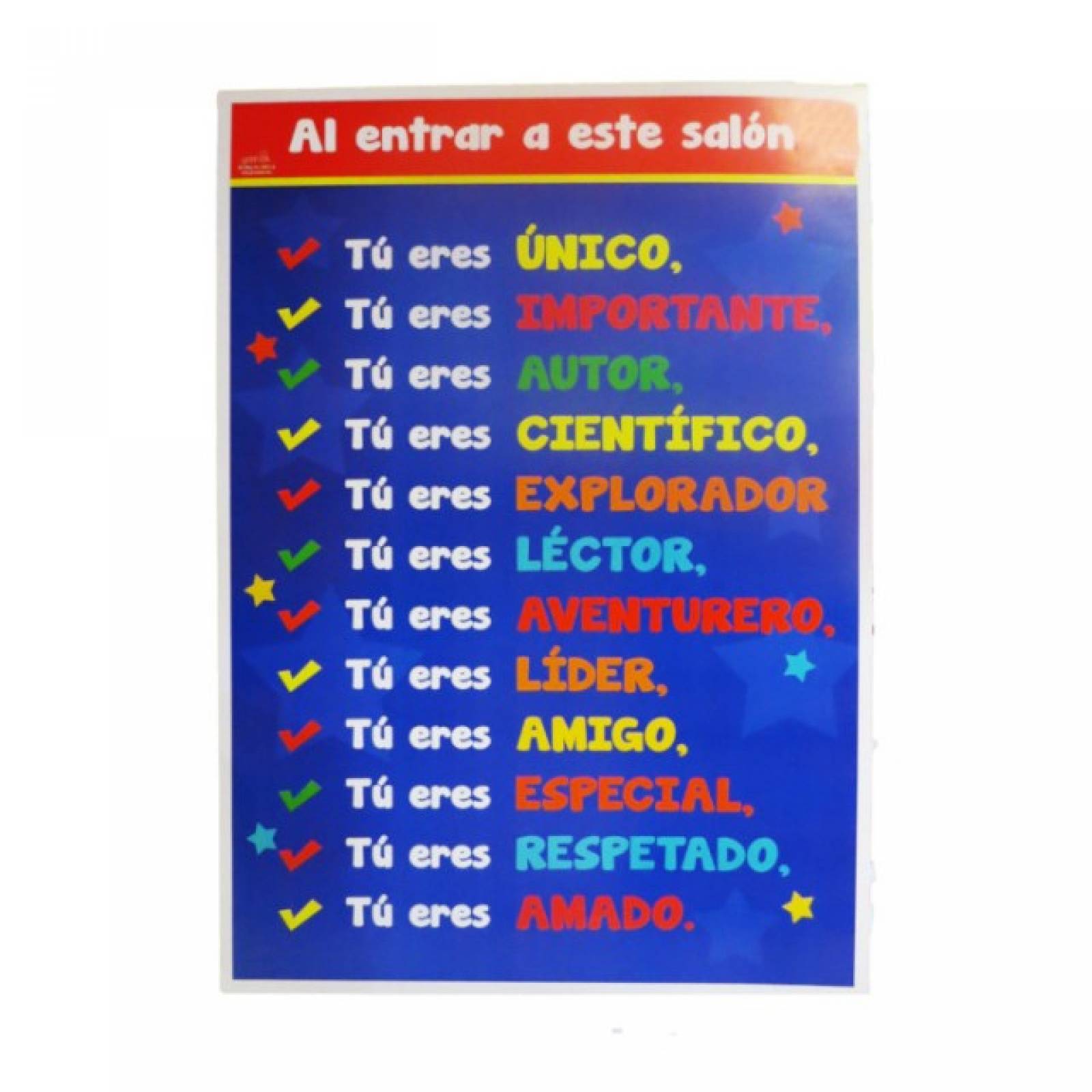 Póster didáctico Grande: Al entrar al salón (50 x 70 cm)